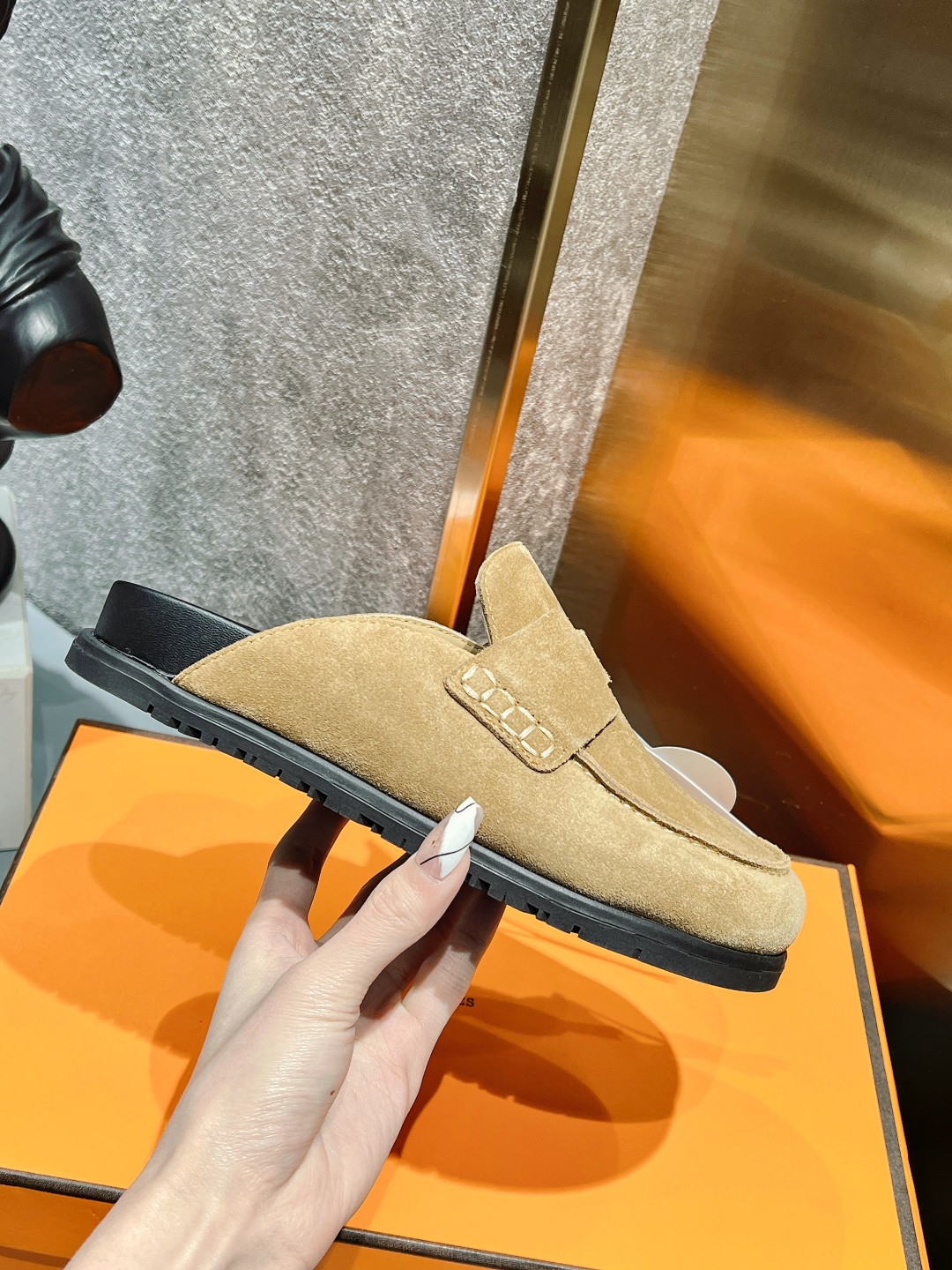 HERMES GO MULE BROWN