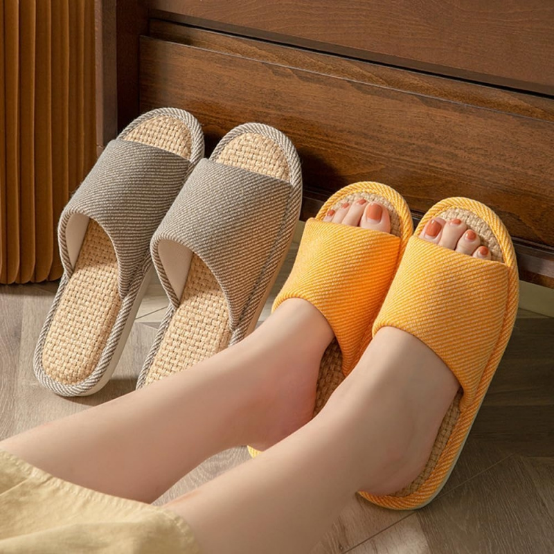 Women And Men House Fabric Slippers