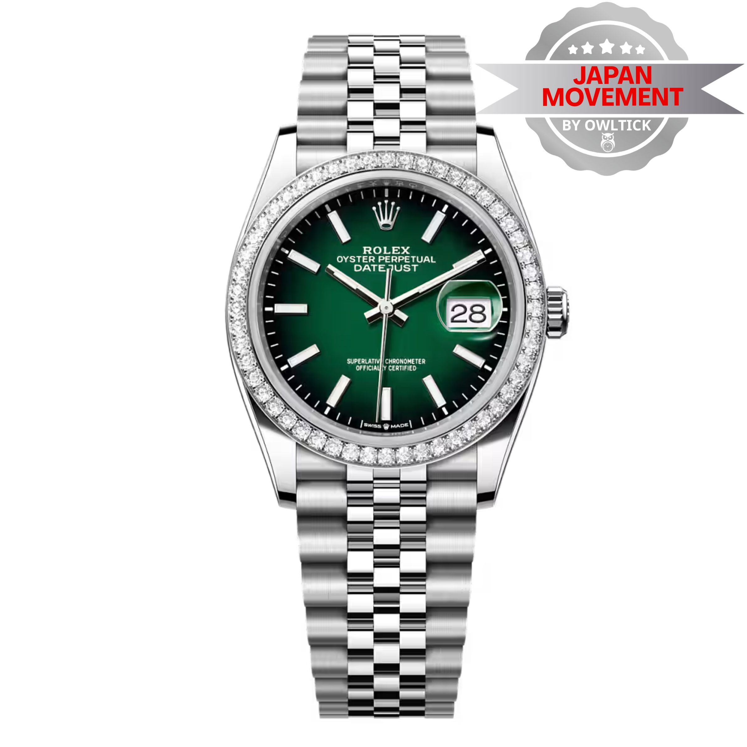[Superclone] Rolex Datejust 36mm Green Ombré Dial Jubilee 126284RBR