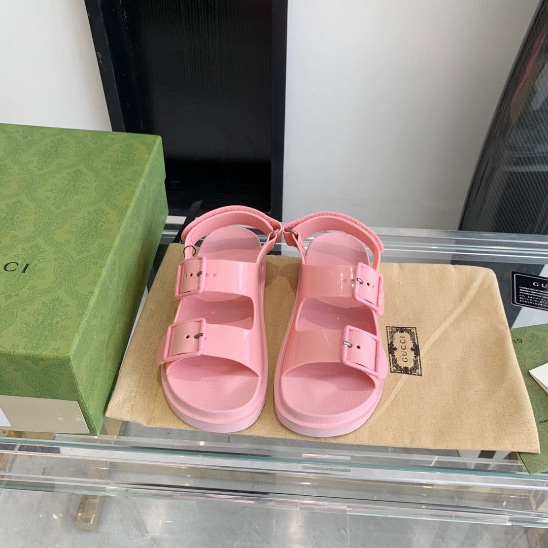 Gucci Women’S Sandal With Mini Double G Pastel Pink 660243 J8700 5815