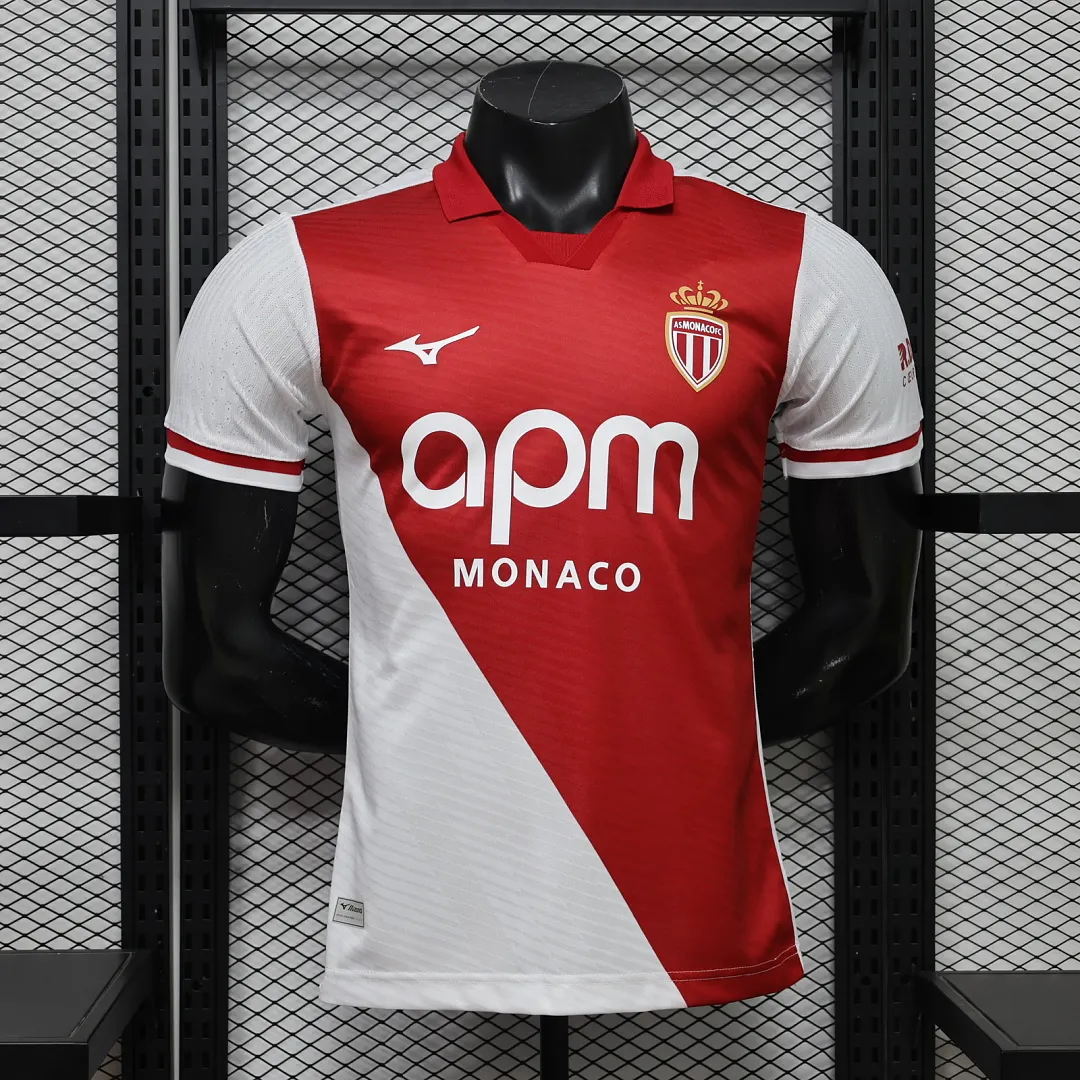 2026/27 Ligue 1 Monaco Team Home Football Jersey Player Version - JerseyFun