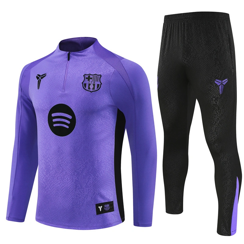 2025-26 Barcelona Half-Pull Training Suit Jersey Set