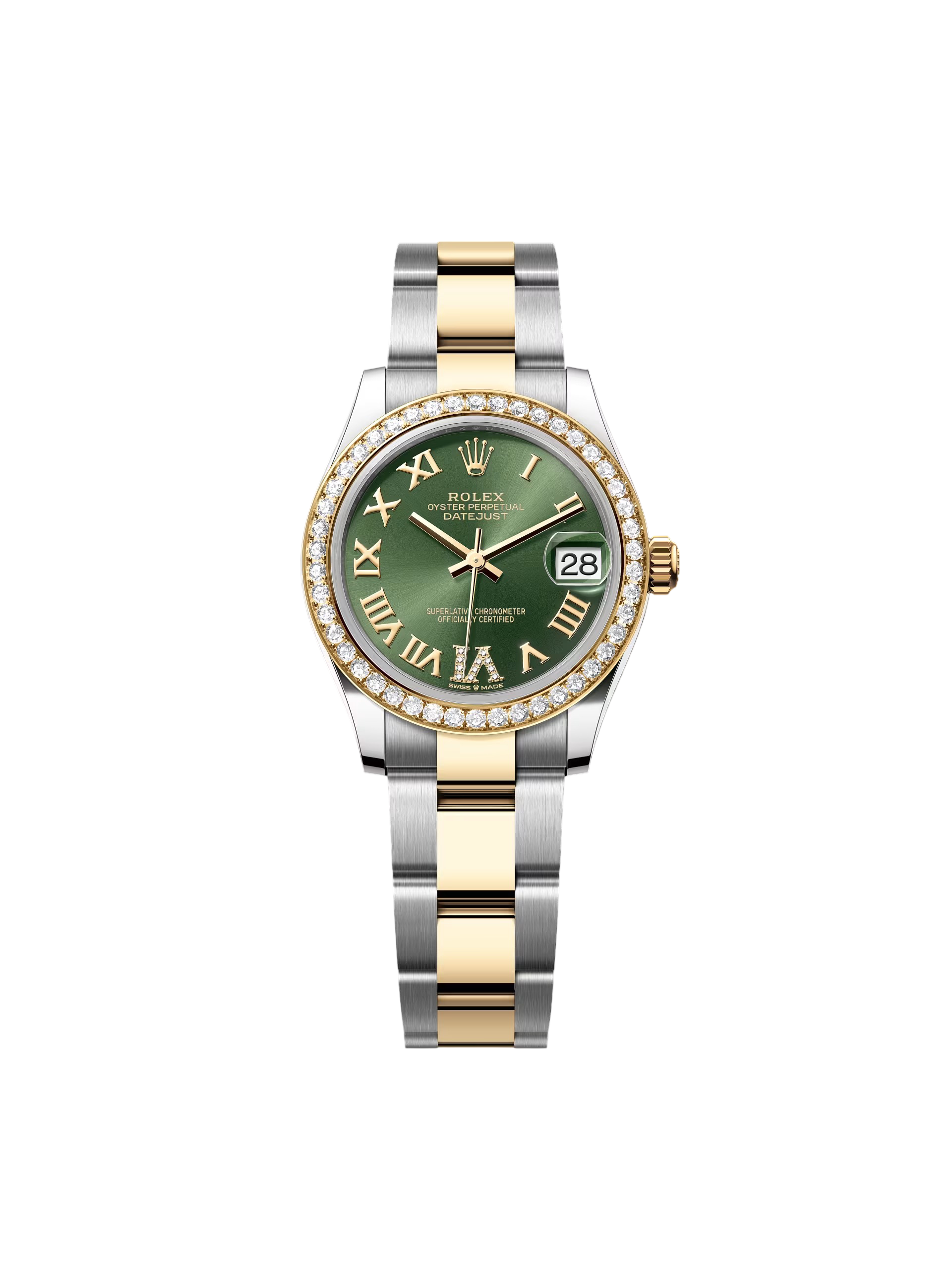 Rolex Datejust m278383RBR-0015/0016 31mm Olive Green Dial Oyster Bracelet