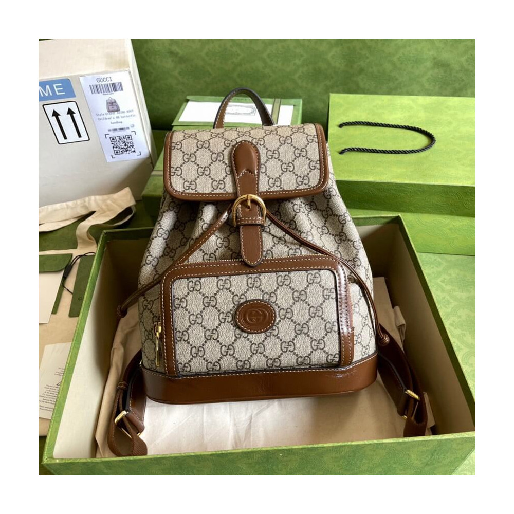 Gucci Backpack with Interlocking G in GG Supreme