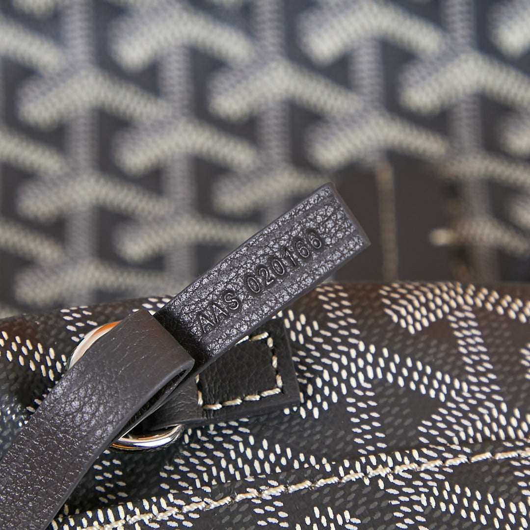 Goyard Saint Louis Pm 34Cm Grey Canvas Chevroches Calfskin