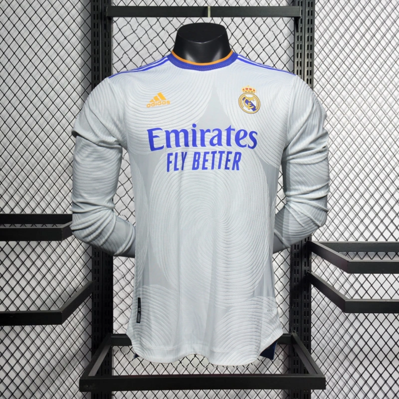 Retro Player 2021-22 Real Madrid Home Long Sleeve Football jersey Retro