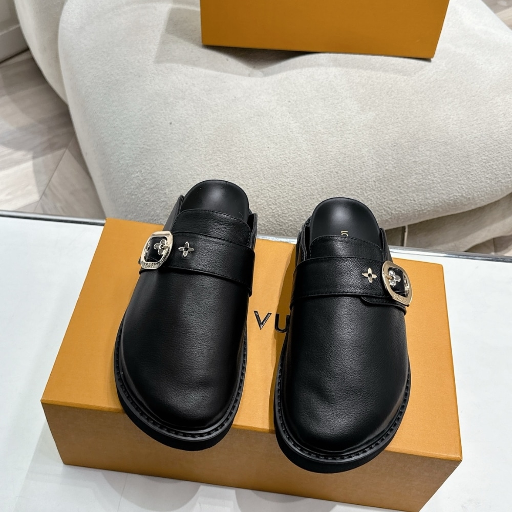 Louis Vuitton Cosy Flat Comfort Clog Black 1agvpt