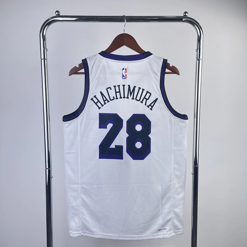 2023 NBA Lakers 28 HACHIMURA Basketball Jersey
