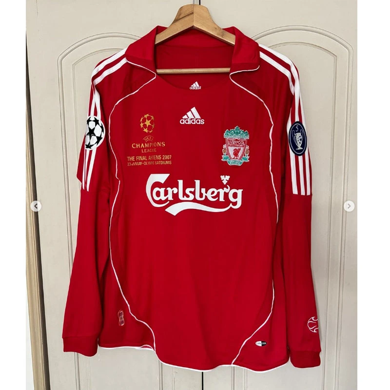 Retro 2006-07 Liverpool Home Long Sleeve Football jersey retro