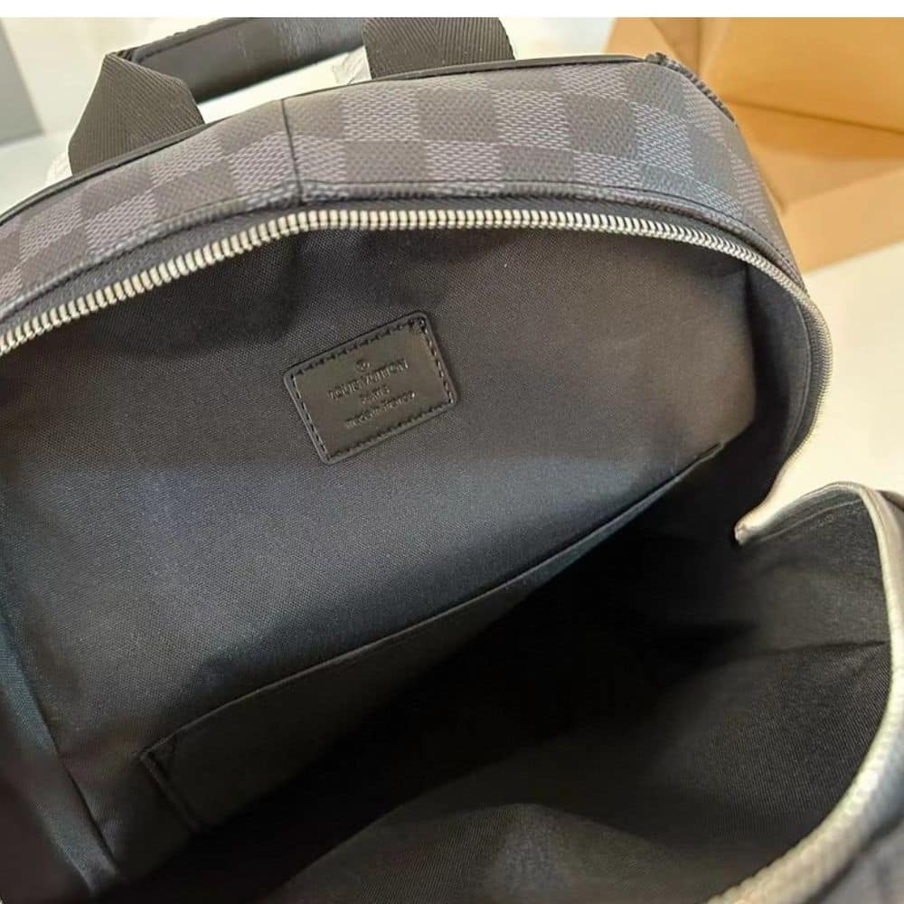 Louis Vuitton Excellent Campus Backpack Black And Gray 29Cm