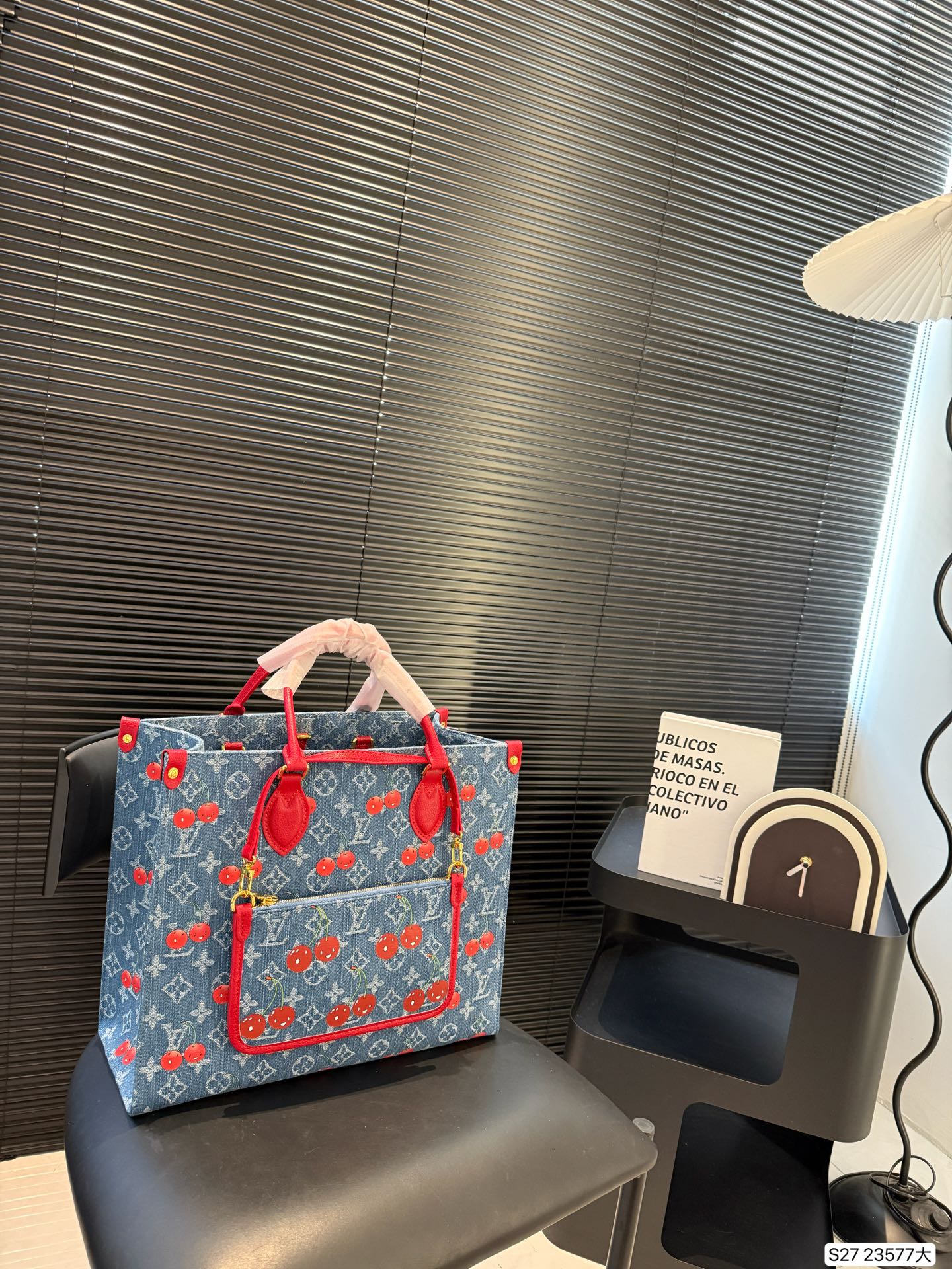 LV Denim Cherry Tote