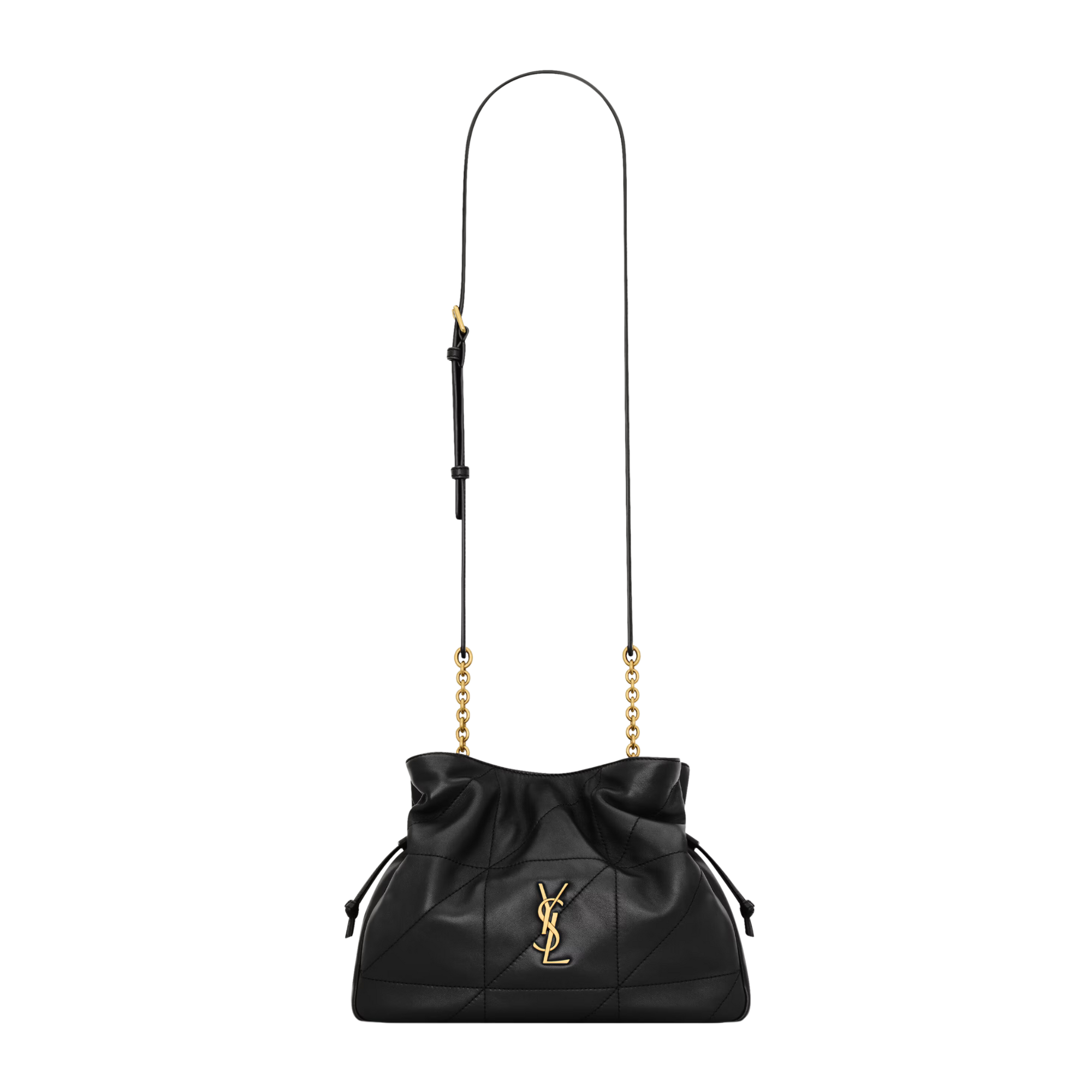 Saint Laurent Jamie Black Drawstring Shoulder Bag 26cm/10.2in