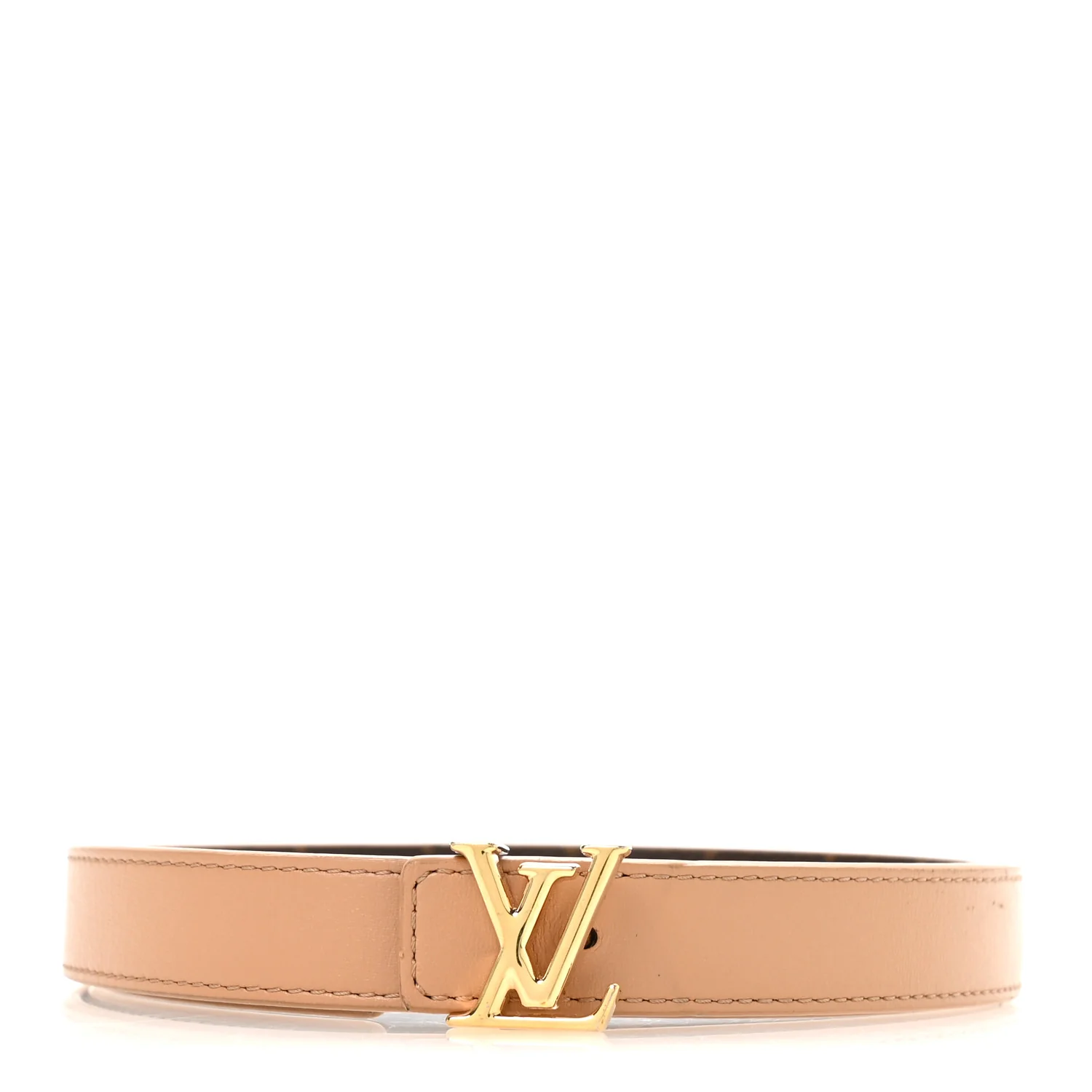 Calfskin Monogram 20mm LV Iconic Reversible Belt 75 30 Arizona Beige