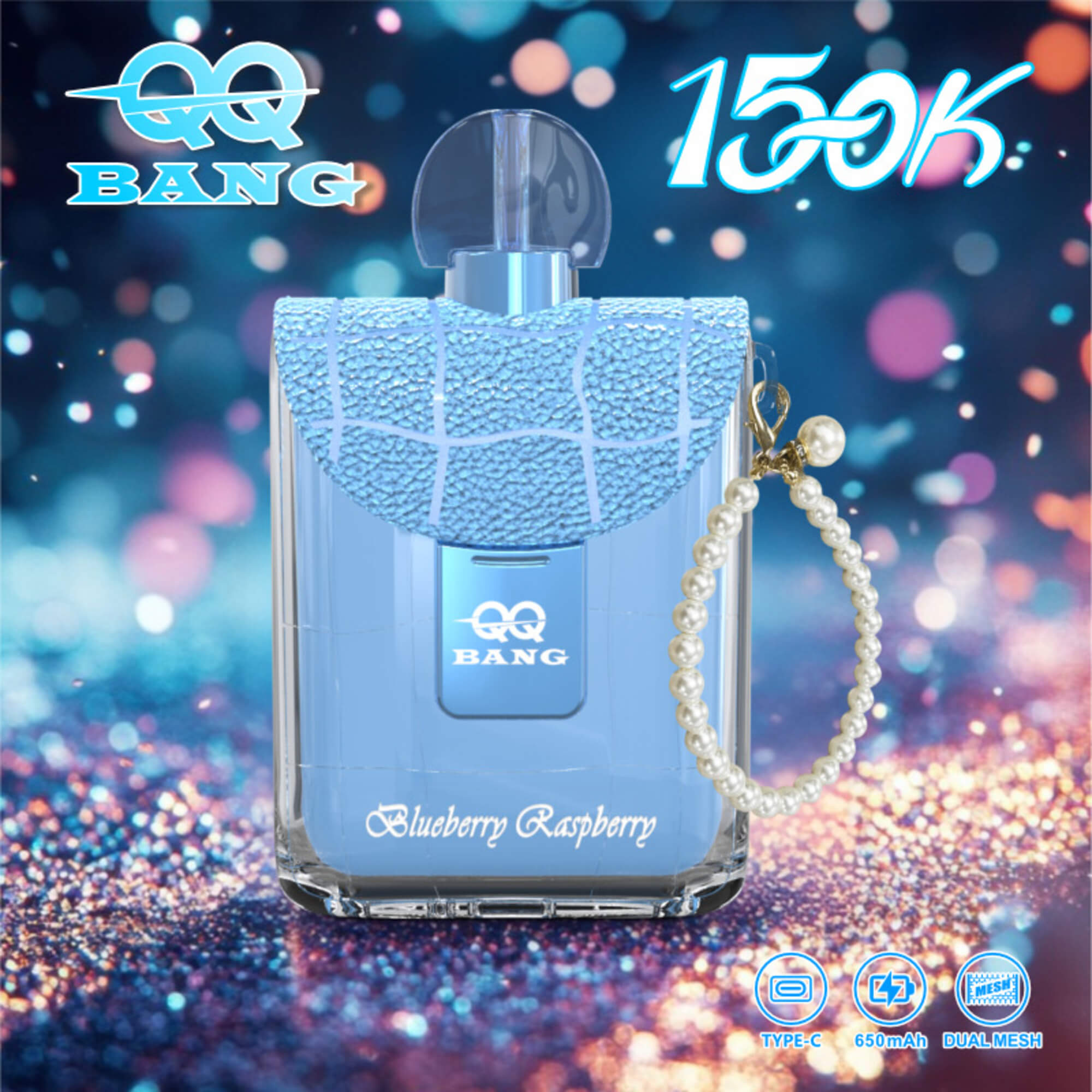 QQ BANG 150K Puffs Prefilled Hookah Vape |  Rechargeable