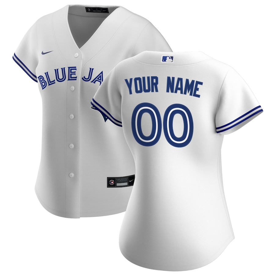 Toronto Blue Jays Women's Home Custom Jersey White