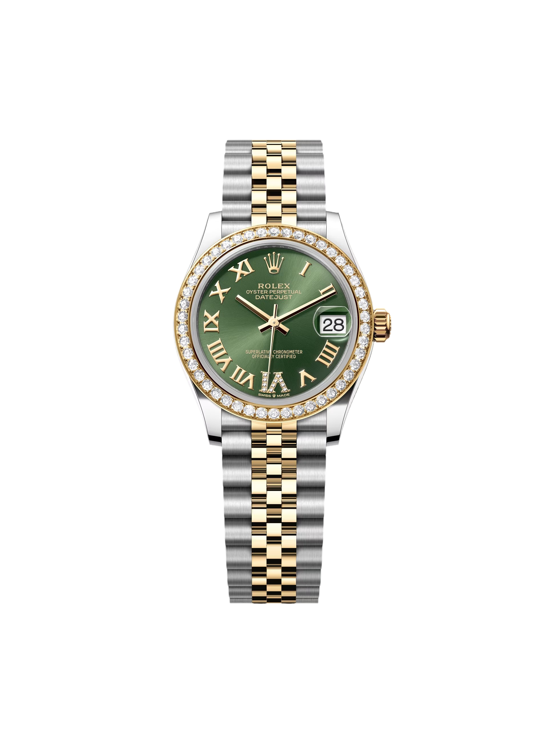 Rolex Datejust m278383RBR-0015/0016 31mm Olive Green Dial Oyster Bracelet