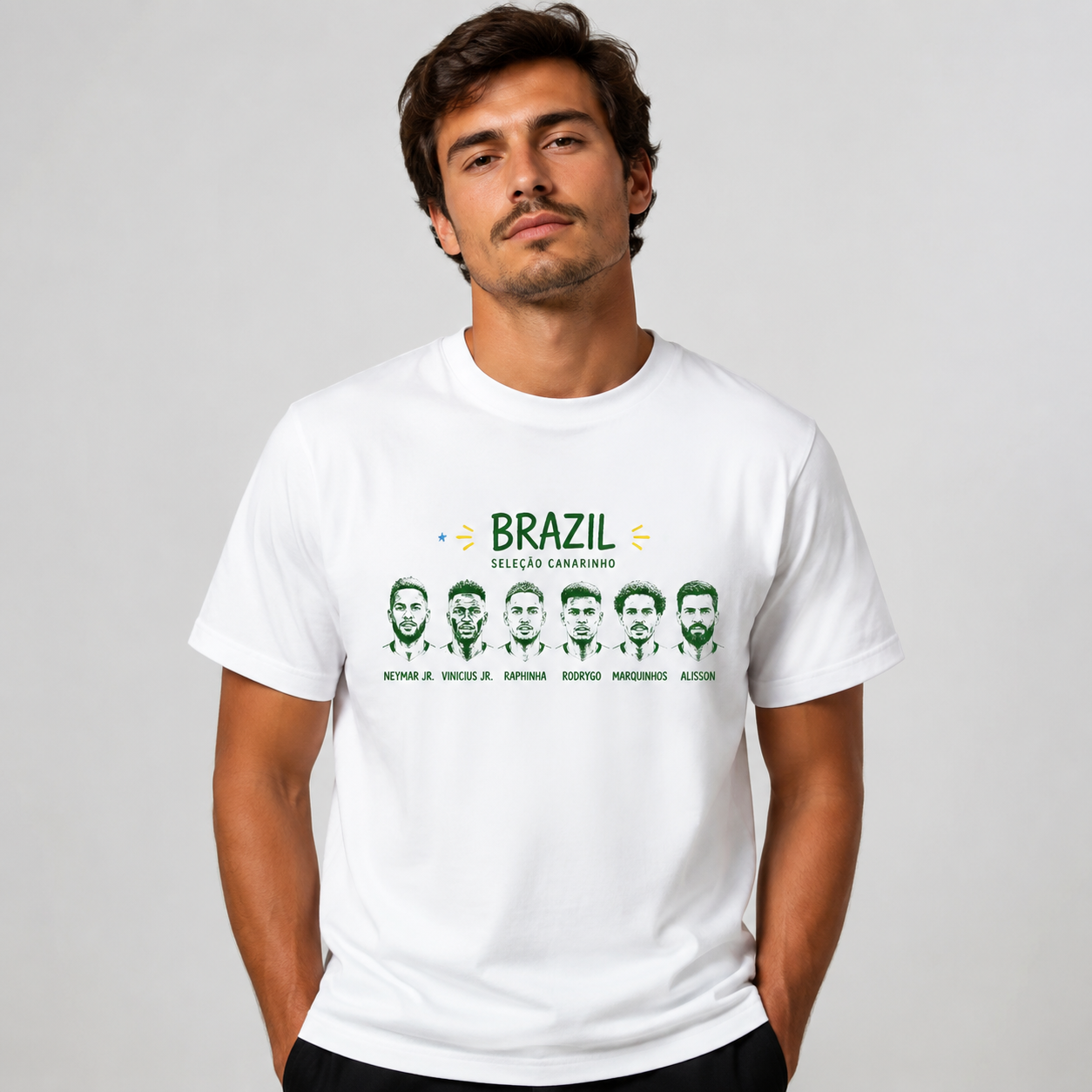 Brazilian Player Pure Cotton T-Shirt – Limited-Time Offer