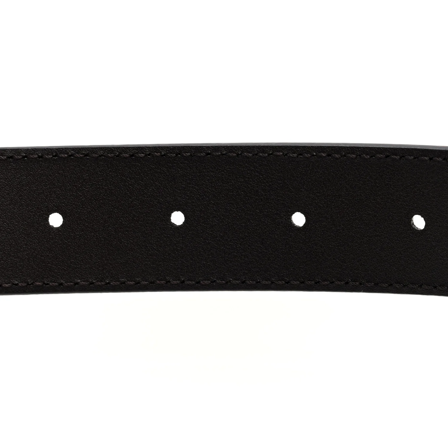 Plutone Calfskin Plaque GG 30mm Belt 80 32 Cocoa