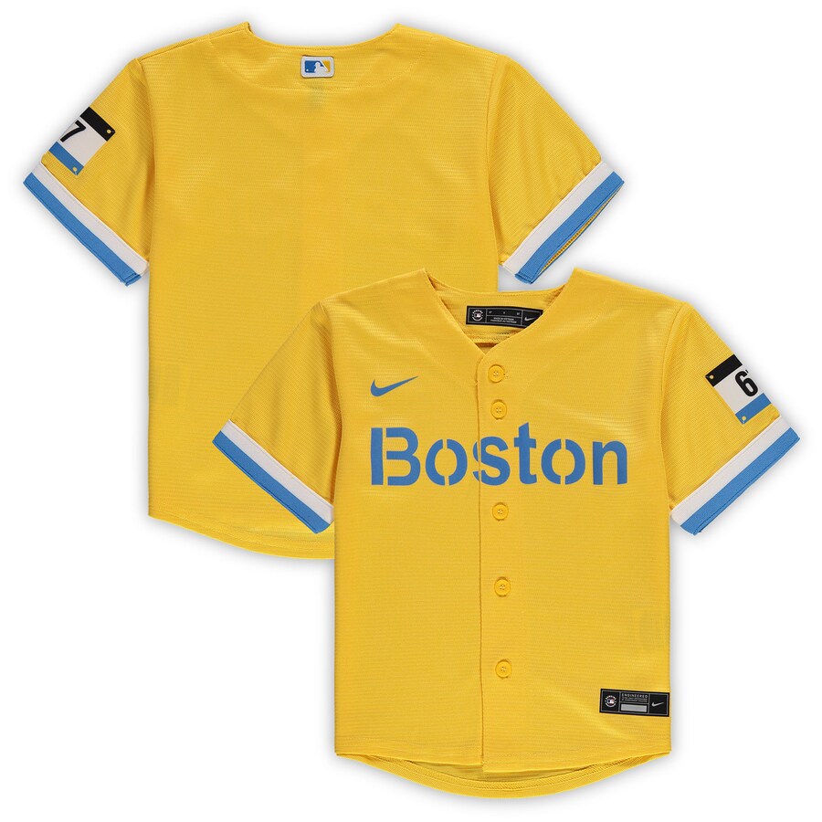 Boston Red Sox Toddler MLB City Connect Team Jersey Gold