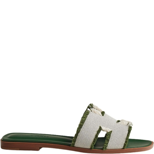 HERMES GREEN ORAN SANDAL