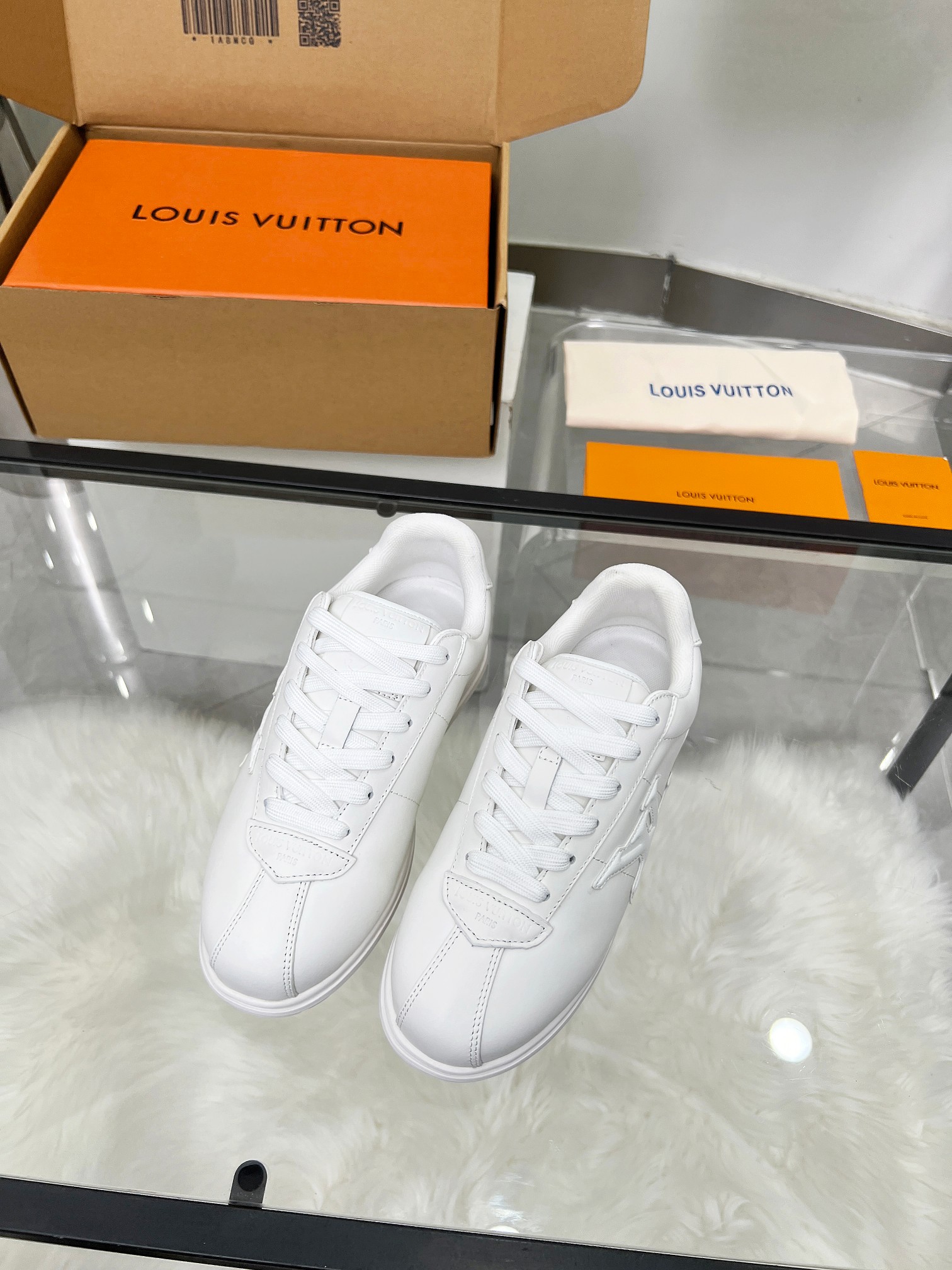 Louis Vuitton LV Trainer Triple White Sneakers – Clean All White Leather – Women’s Shoes