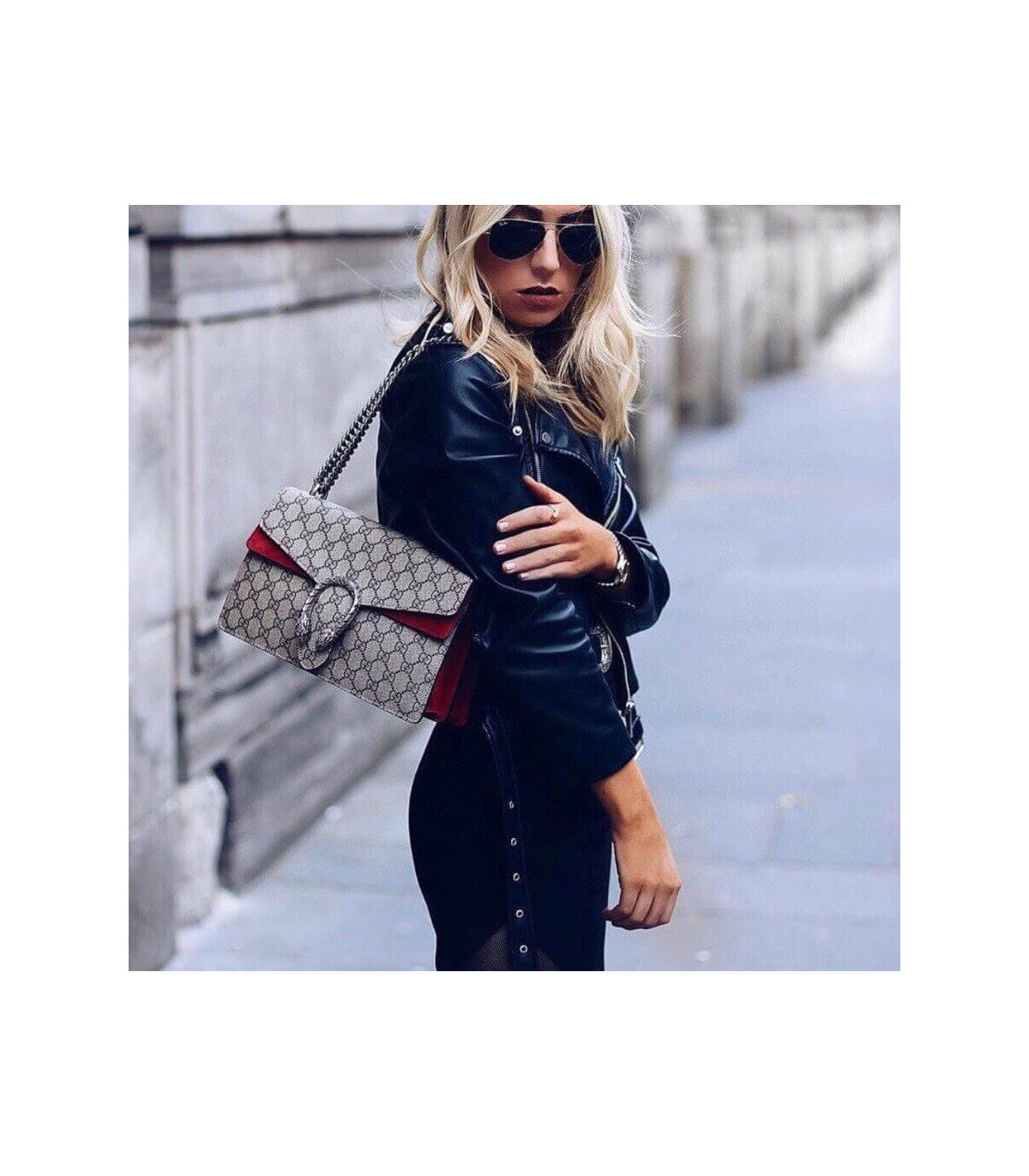 Gucci Dionysus Small GG Shoulder Bag Red