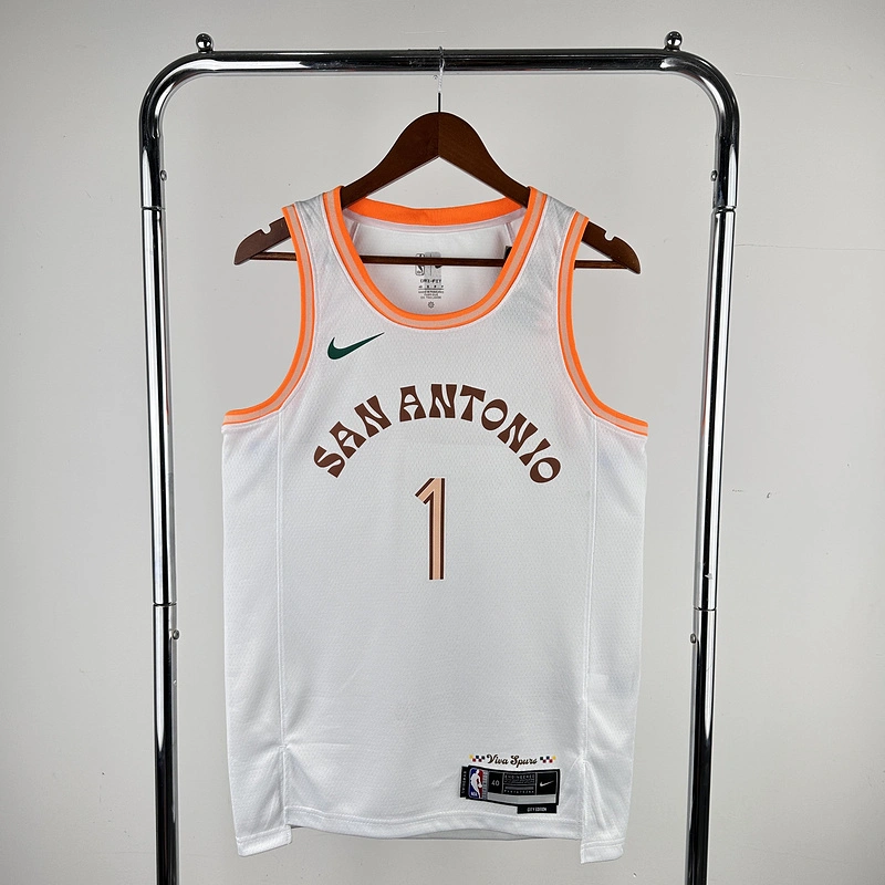 2024 NBA San Antonio Spurs 1 WEMBANYAMA Basketball Jersey