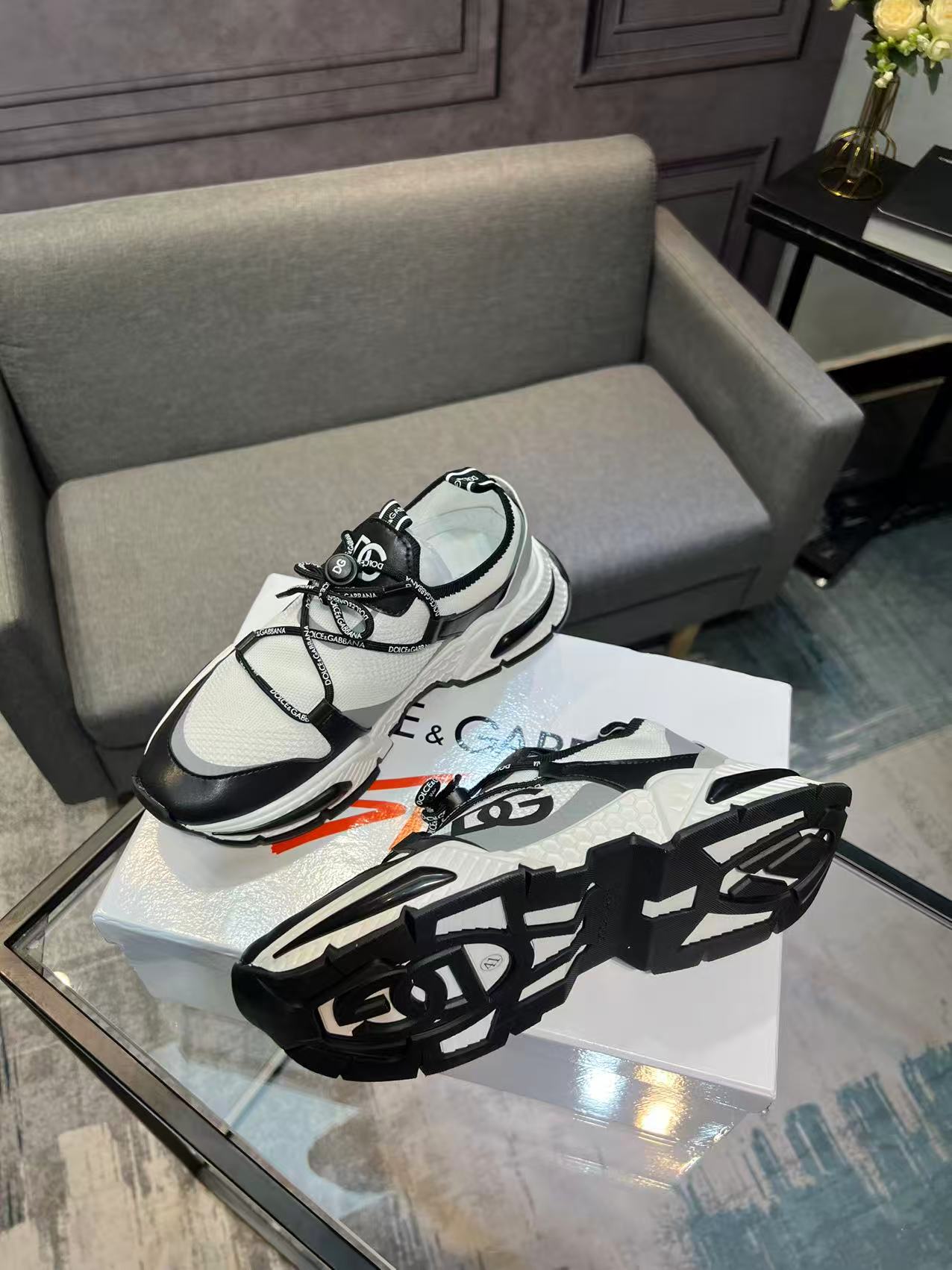 DOLCE & GABBANA Mesh Airmaster sneakers with DG logo