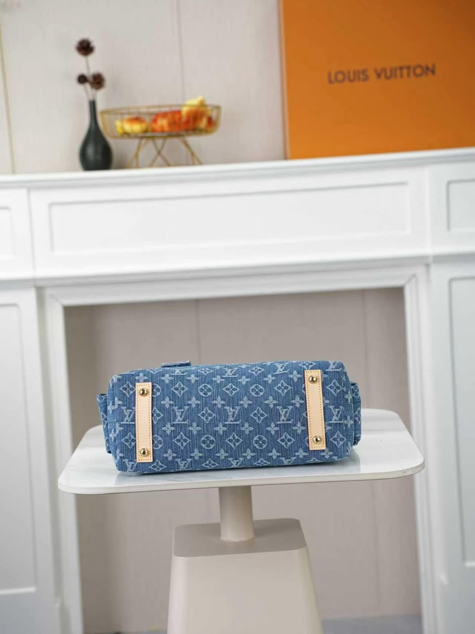 Louis Vuitton Carryall Cargo PM Bag Blue Denim 33.5cm M28287