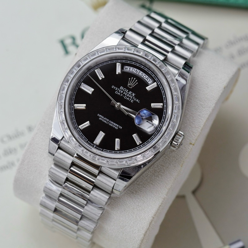 [Superclone] Rolex Day-Date 40mm Bright Black Dial President 228396TBR