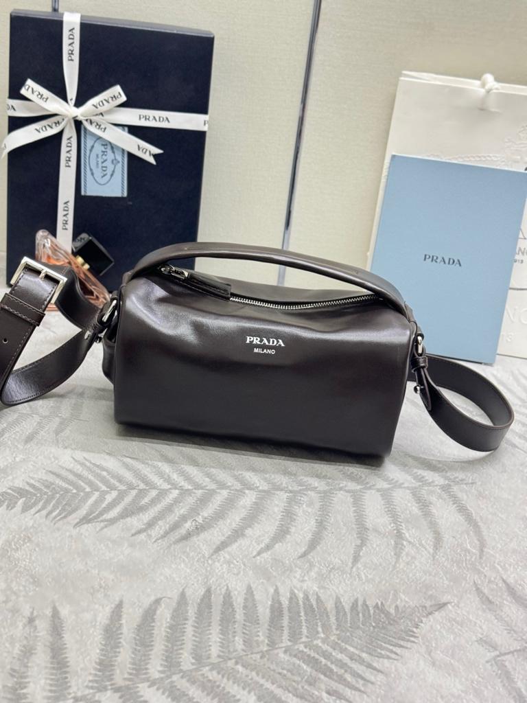 Prada Classic Leather Shoulder Bag 24cm