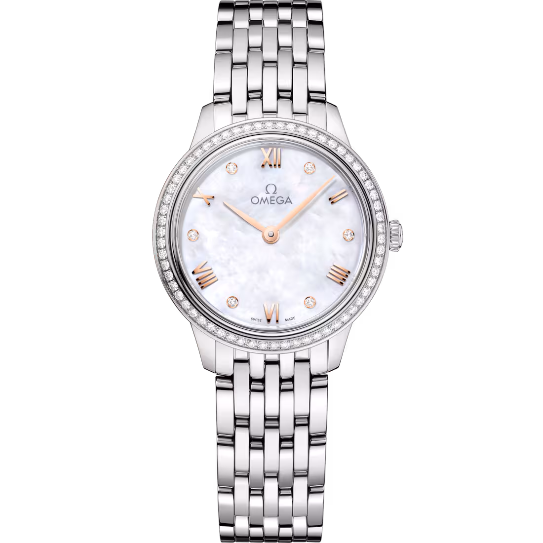 Omega De Ville Prestige, Stainless Steel and Diamond-set, 27.5mm Quartz 434.15.28.60.55.001
