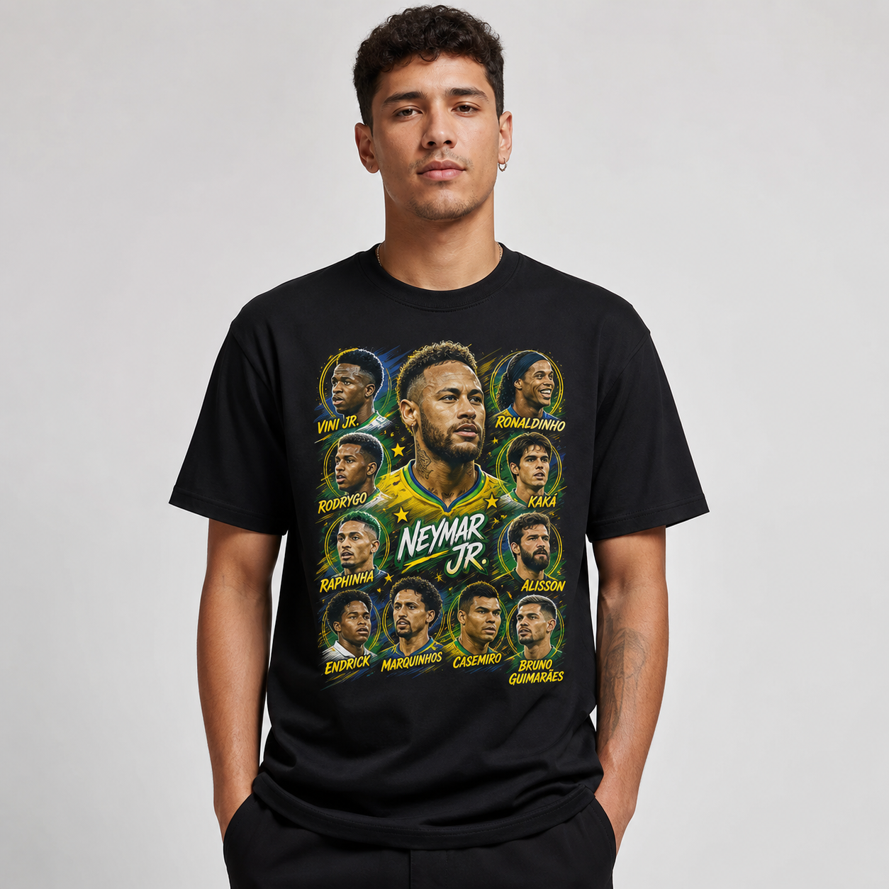 Brazilian Player Pure Cotton T-Shirt – Limited-Time Offer