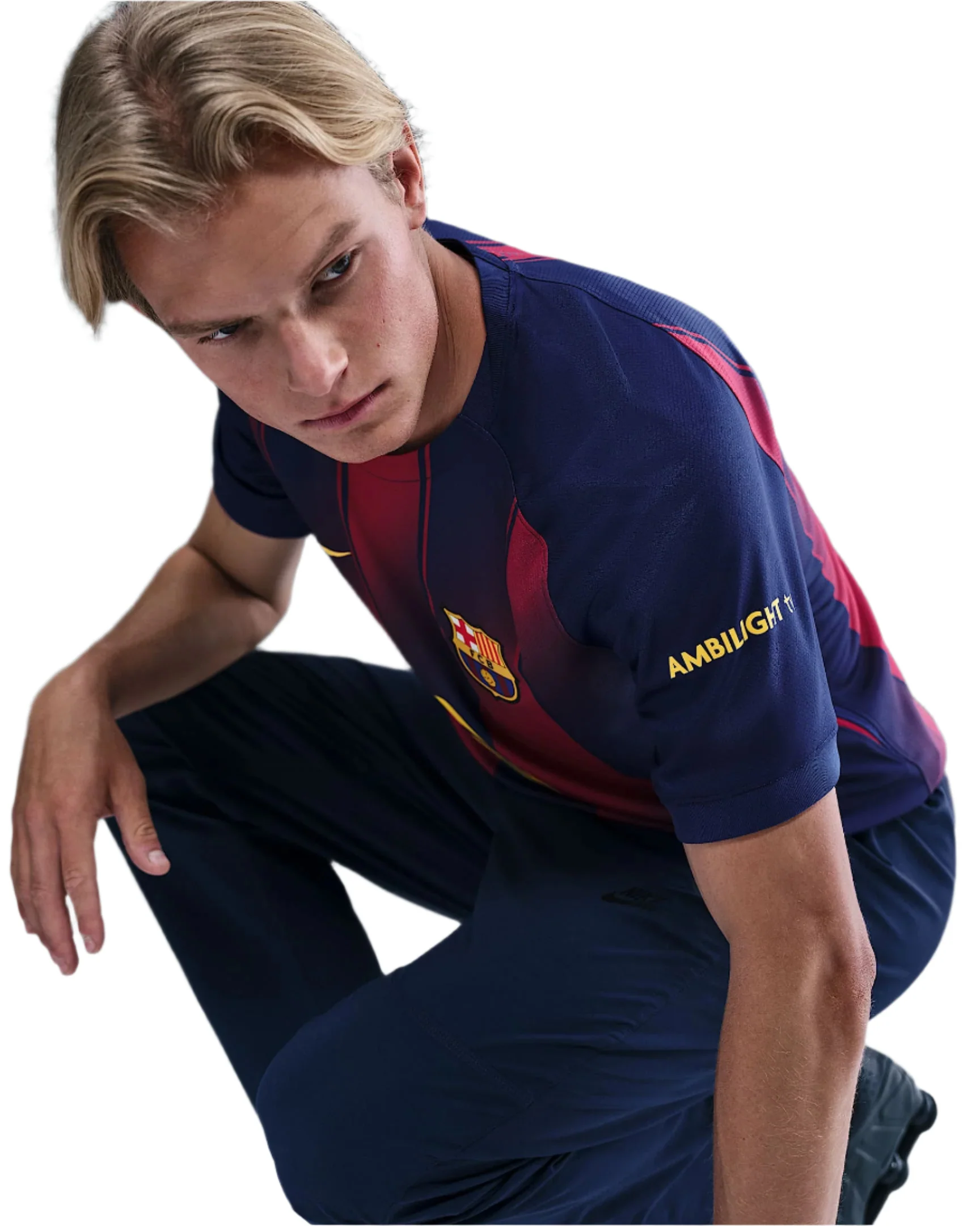 Nike Pedri FC Barcelona Home Jersey 25/26 w/ Champions League Patches (Deep Royal Blue/Midwest Gold)