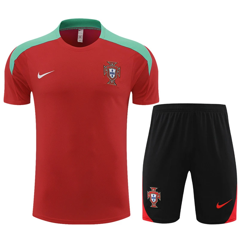 24-25 Short Sleeve Training Jersey Portugal Red