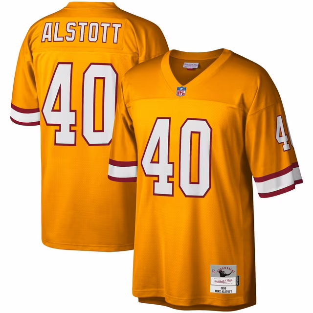 Factory Mike Alstott Tampa Bay Buccaneers Mitchell & Ness Big & Tall 1996 Retired Player Replica Jersey - Orange