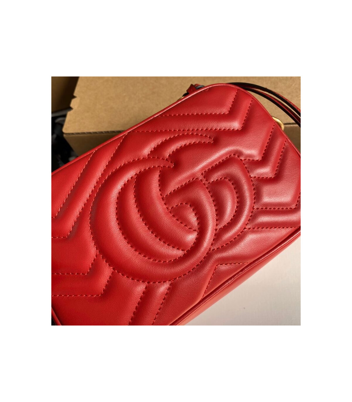 Gucci GG Marmont Matelasse Mini Bag Red