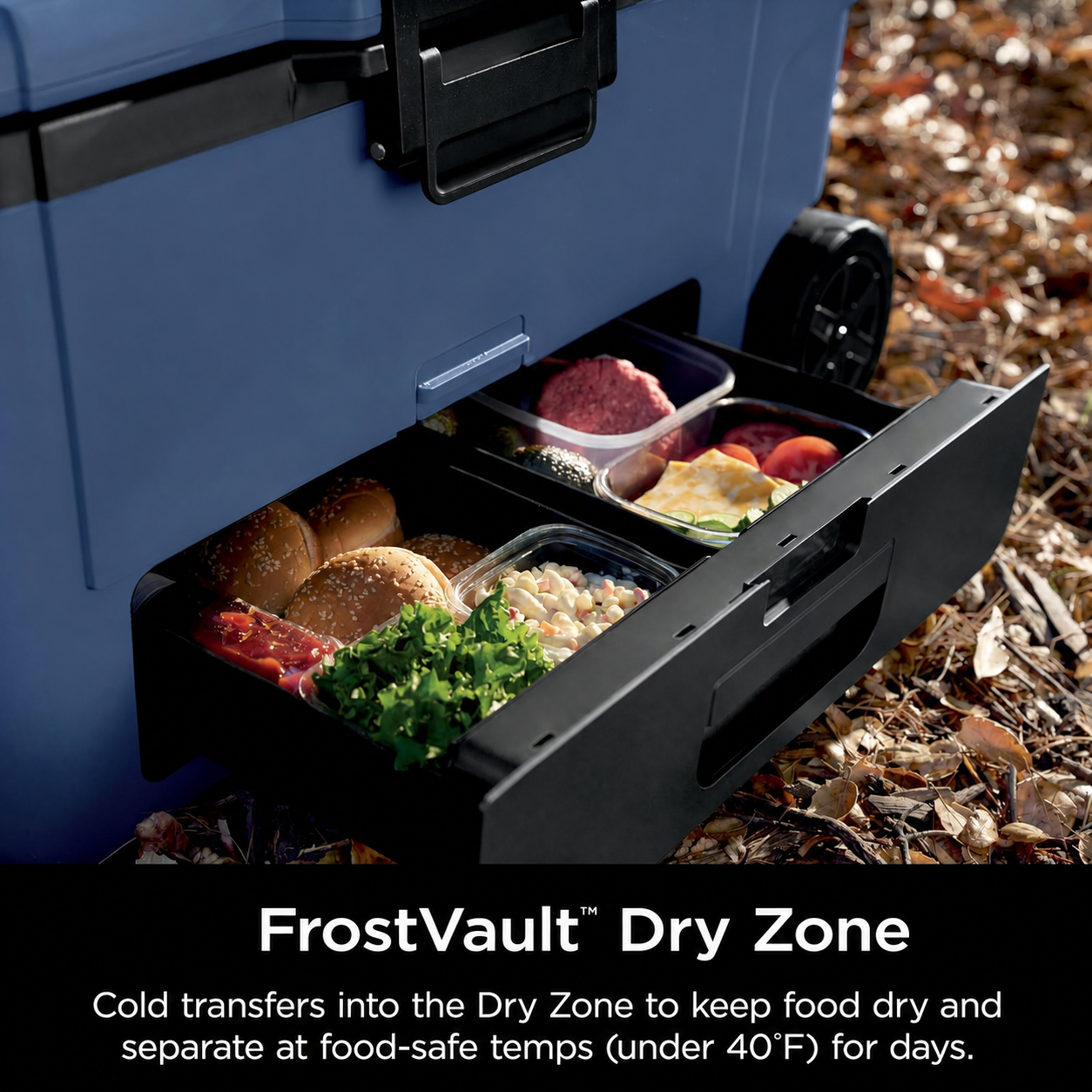 ⏰Limited-Time Deal⏰45/65QT Rolling Cooler with Dry Storage Drawer – Heavy-Duty Outdoor Ice Chest