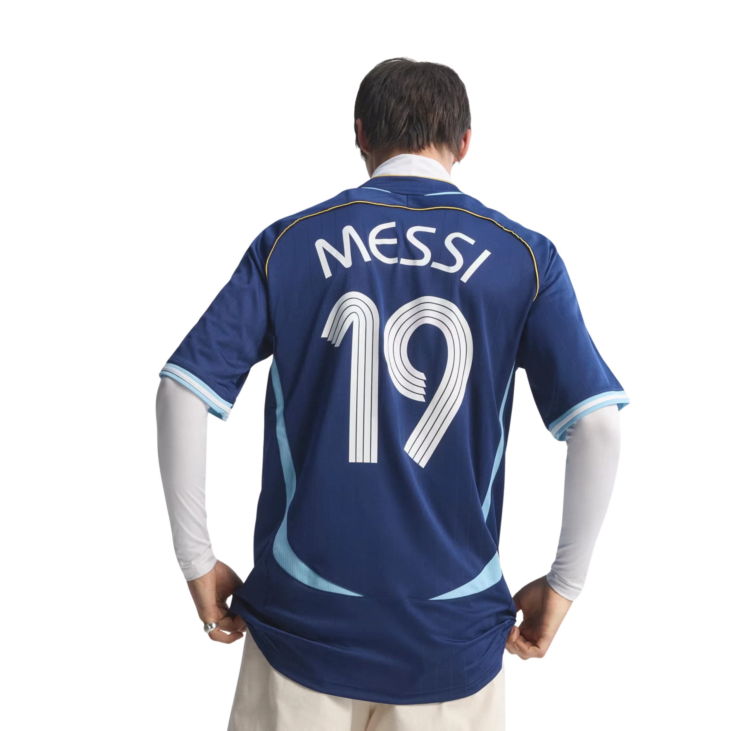 adidas Men's Argentina Lionel Messi 2006 Away Jersey (Dark Blue)