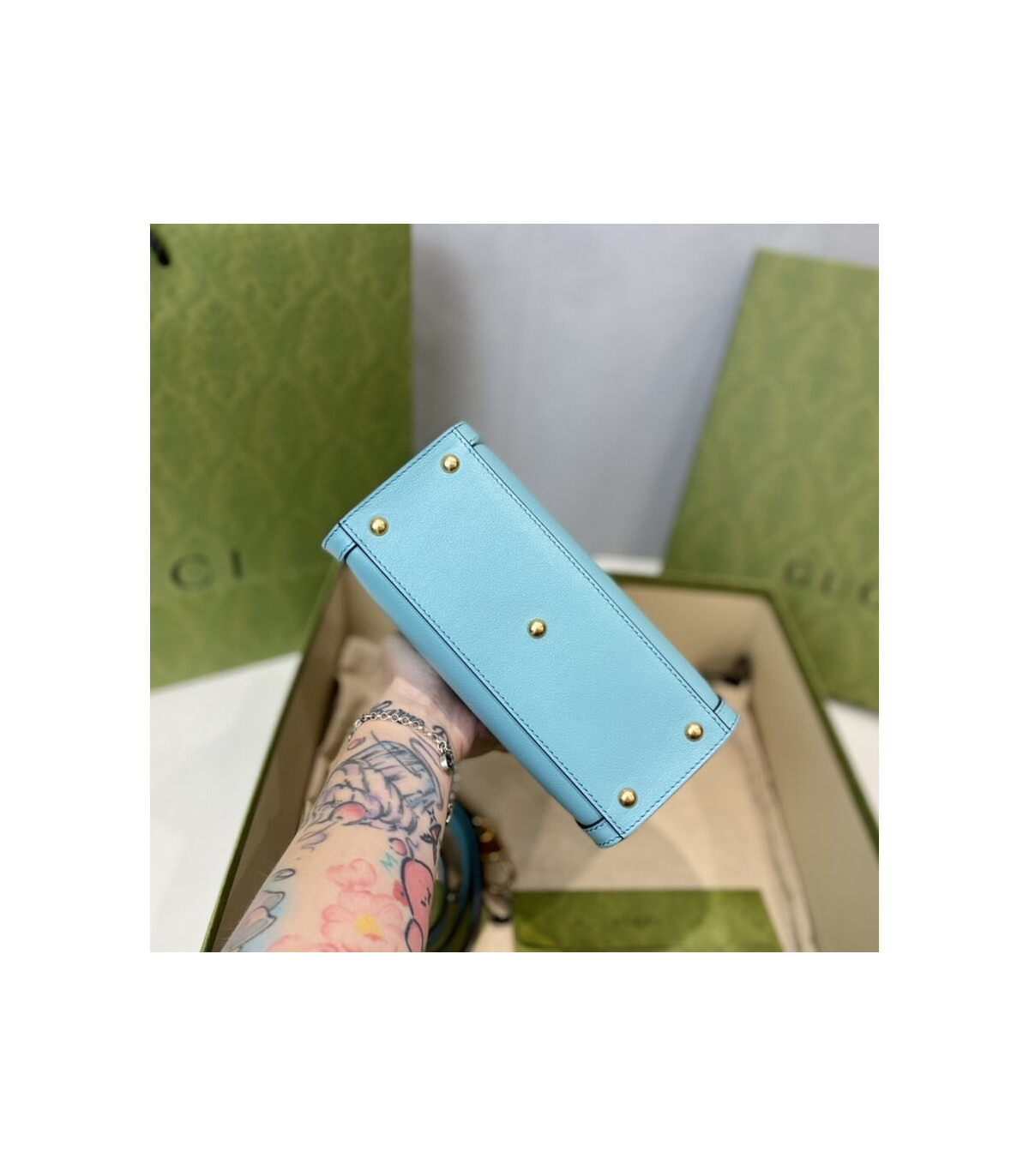 Gucci Diana Mini Tote Bag Light Blue