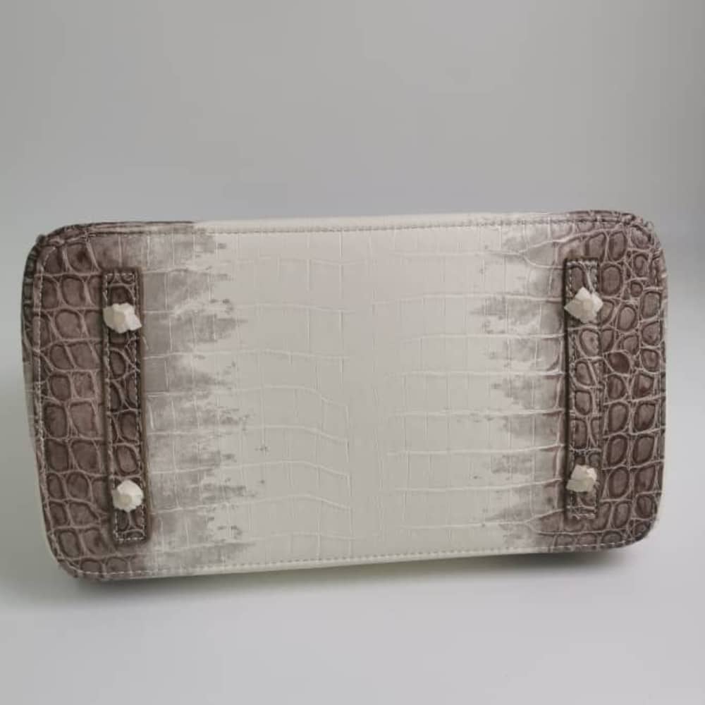 Hermes Birkin 30 Niloticus Himalaya Blanc Finish Gold Kelly 30Cm