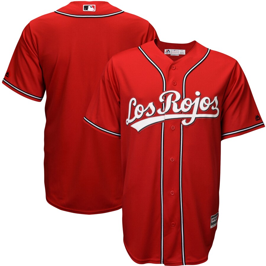 Cincinnati Reds Majestic Alternate Los Rojos Cool Base Jersey Scarlet