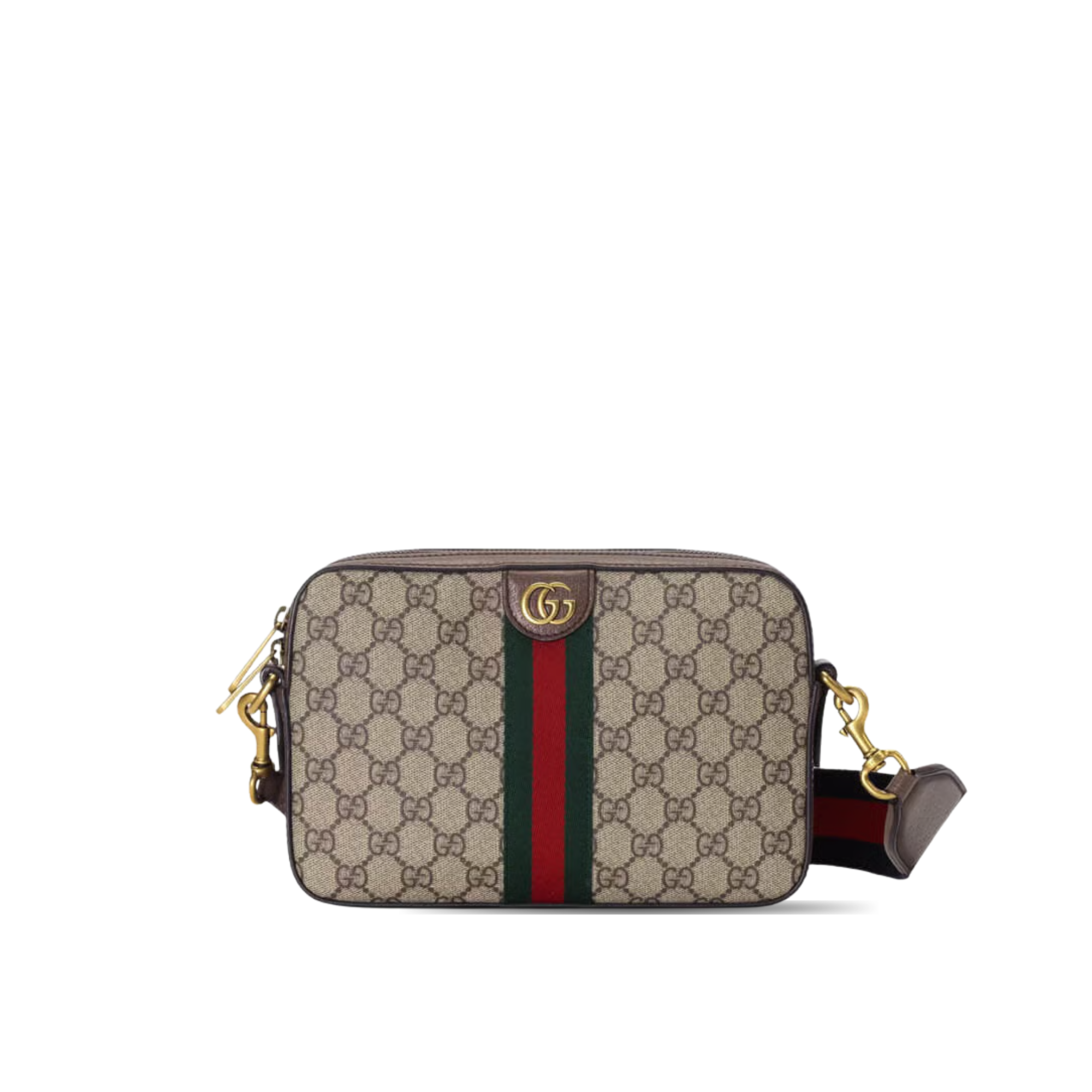 Gucci Ophidia GG Supreme Shoulder Bag Beige/Ebony 24cm/9.4in