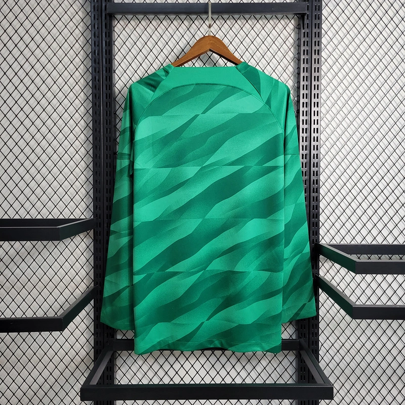 2023-24 PSG Long Sleeve Green Goalkeeper Football jersey