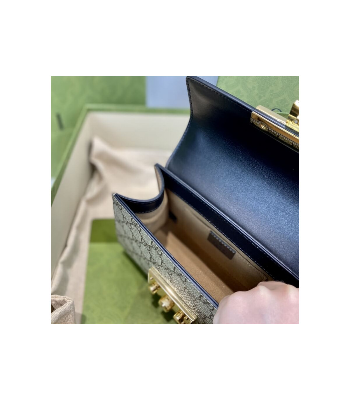 Gucci Padlock Small GG Shoulder Bag Black