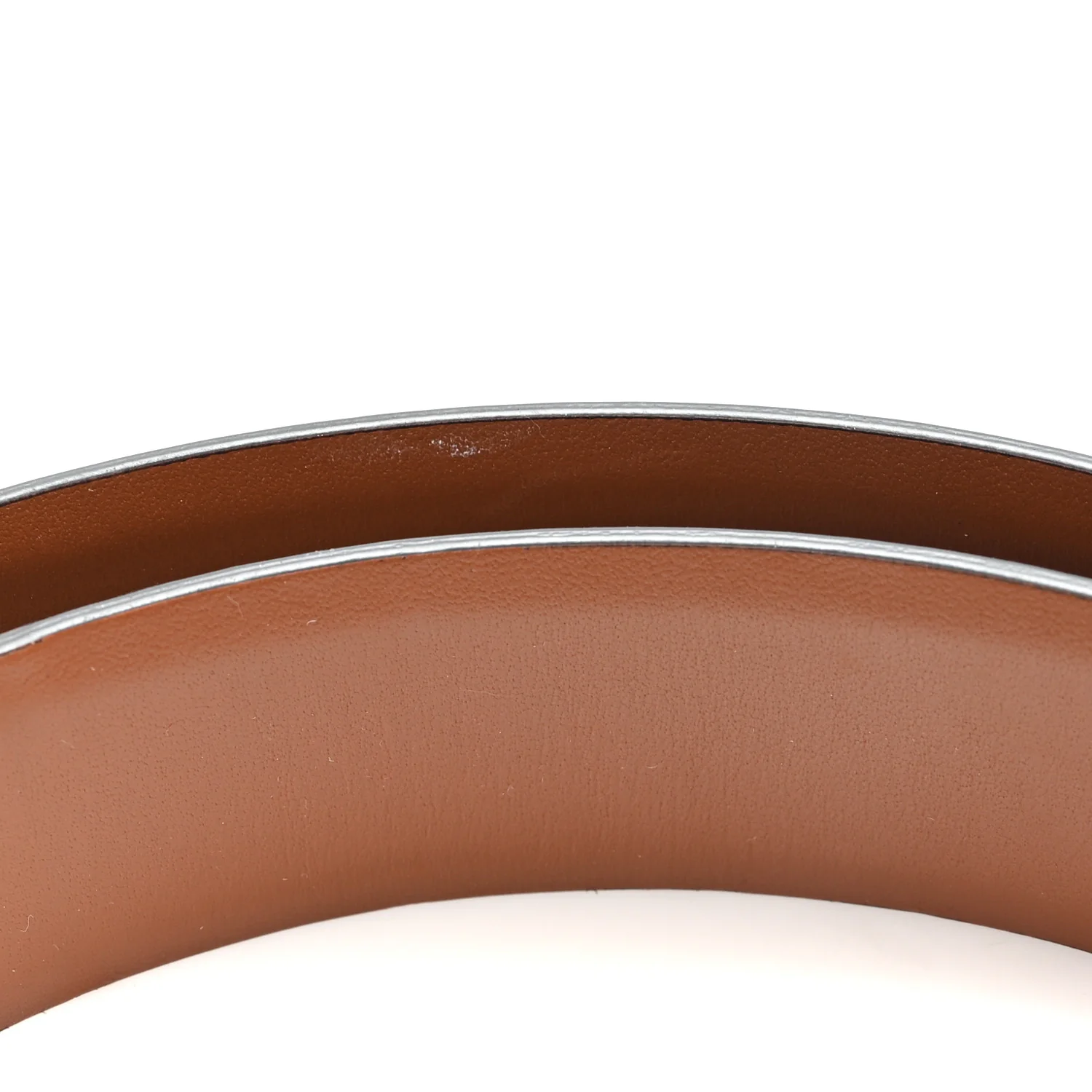 Glossy Calfskin VLogo Reversible 30mm Belt 85 34 Saddle Brown Black