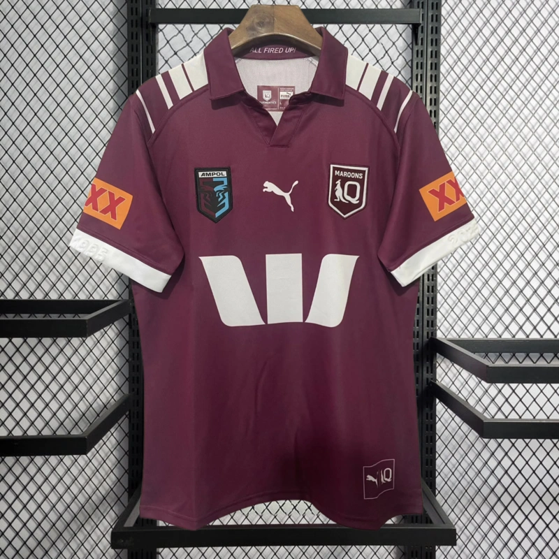 2025 QLD Maroons Home Rugby Jersey