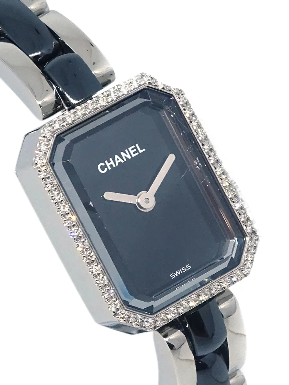 Chanel Première Ceramic Diamond Watch Black Dial