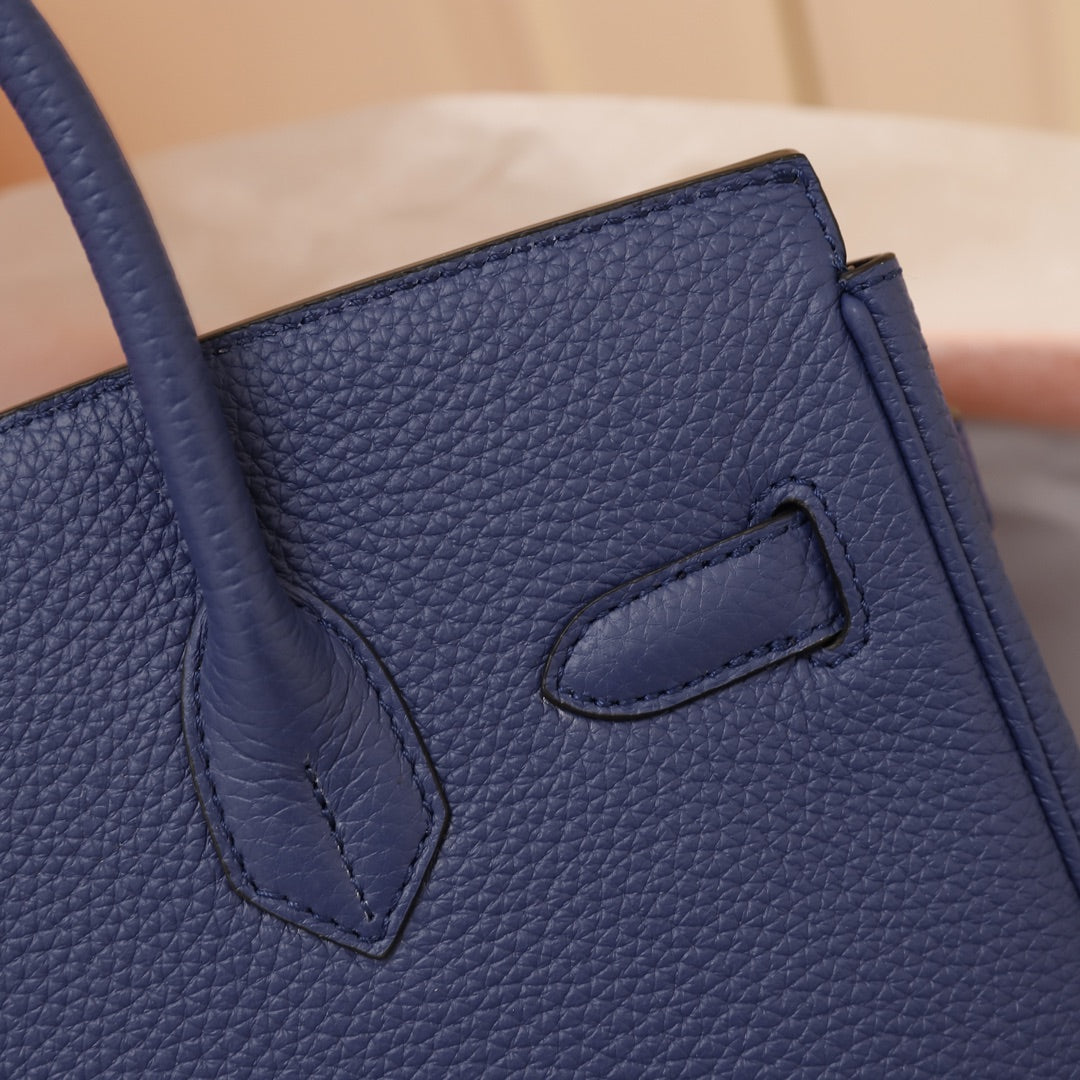 Hermes Birkin Bag 35 Navy Togo Gold Hardware