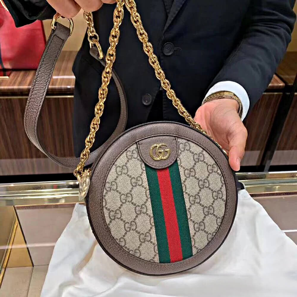 Gucci Ophidia Mini GG Round Shoulder Bag